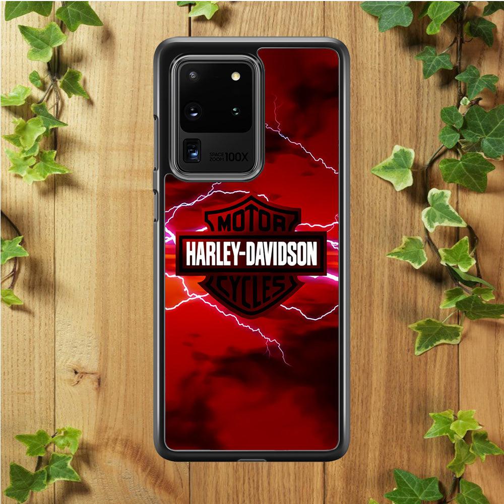 Harley Davidson Red Sky Samsung Galaxy S20 Ultra Case-Plastic / Full Wrap (3D Case)-Xtracase
