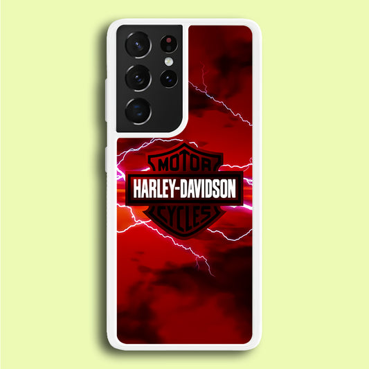 Harley Davidson Red Sky Samsung Galaxy S21 Ultra Case