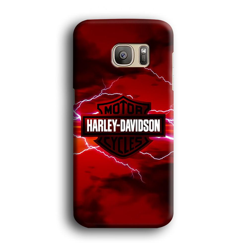 Harley Davidson Red Sky Samsung Galaxy S7 Edge Case-Plastic / Full Wrap (3D Case)-Xtracase
