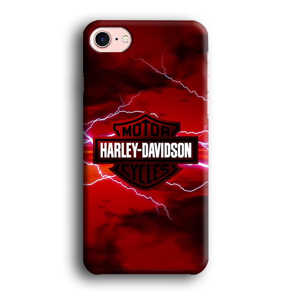 Harley Davidson Red Sky iPhone 7 Case-Plastic / Full Wrap (3D Case)-Xtracase