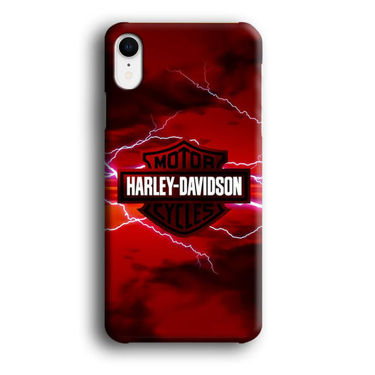 Harley Davidson Red Sky iPhone XR Case-Plastic / Full Wrap (3D Case)-Xtracase