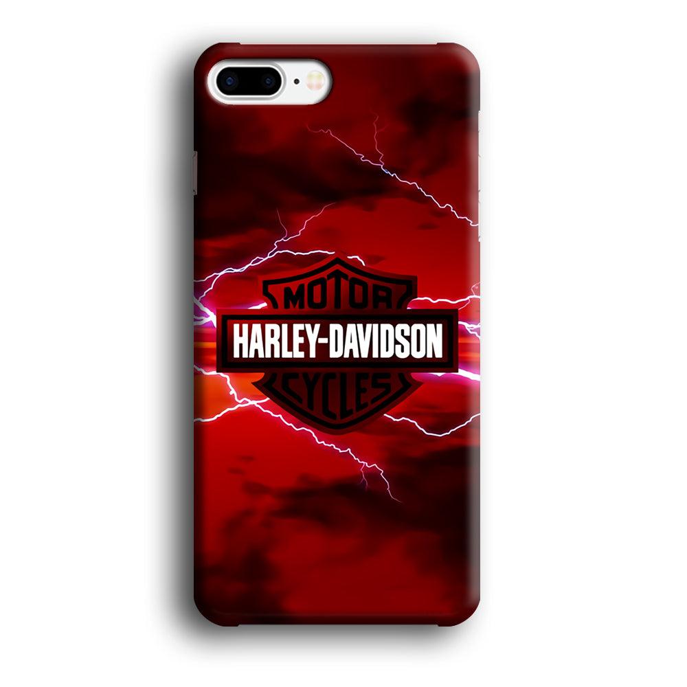 Harley Davidson Red Sky iPhone 7 Plus Case-Plastic / Full Wrap (3D Case)-Xtracase