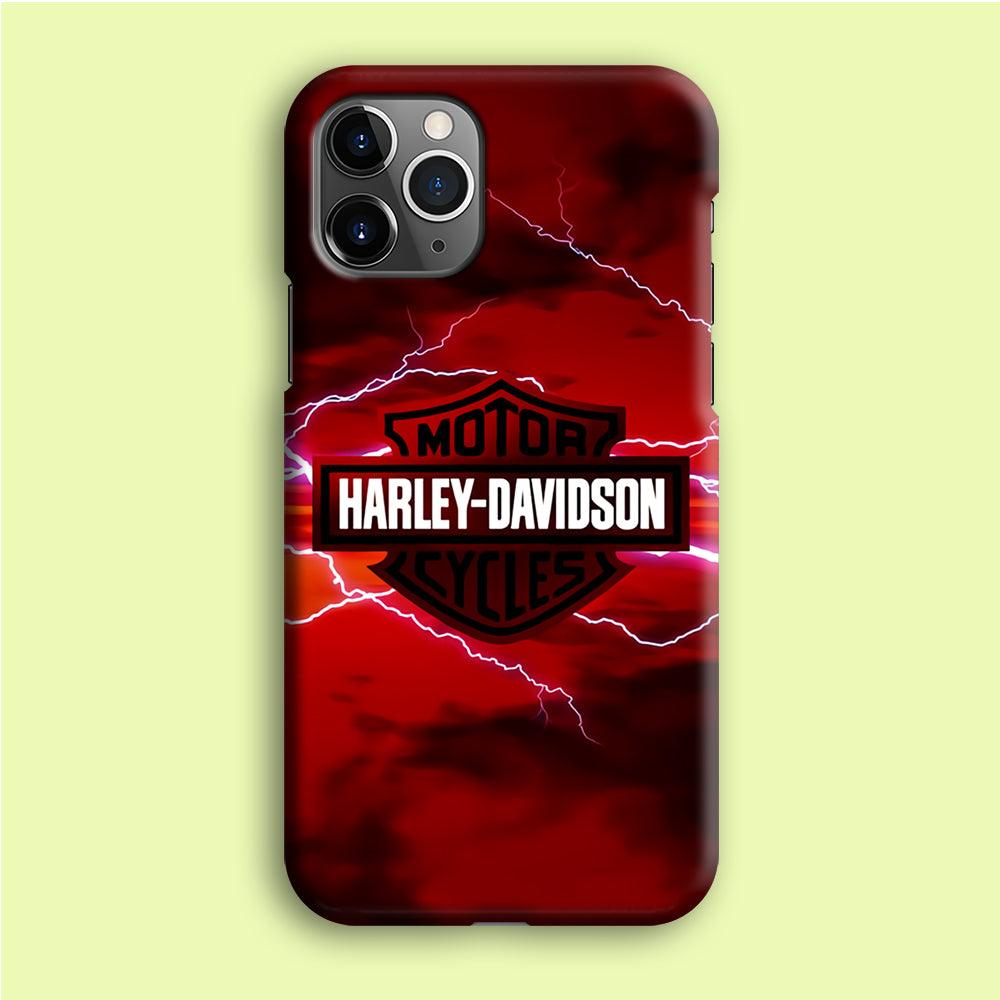 Harley Davidson Red Sky iPhone 12 Pro Case-Plastic / Full Wrap (3D Case)-Xtracase