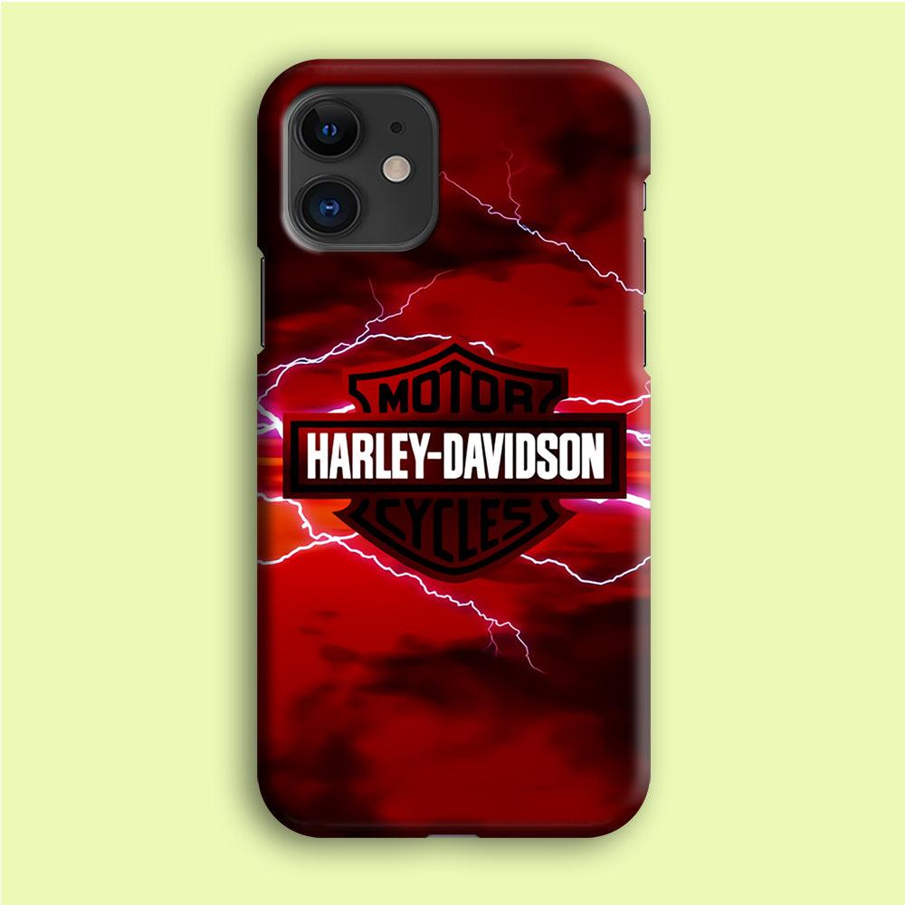 Harley Davidson Red Sky iPhone 12 Mini Case-Plastic / Full Wrap (3D Case)-Xtracase