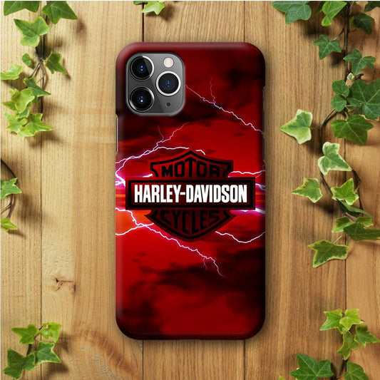 Harley Davidson Red Sky iPhone 11 Pro Max Case-Plastic / Full Wrap (3D Case)-Xtracase