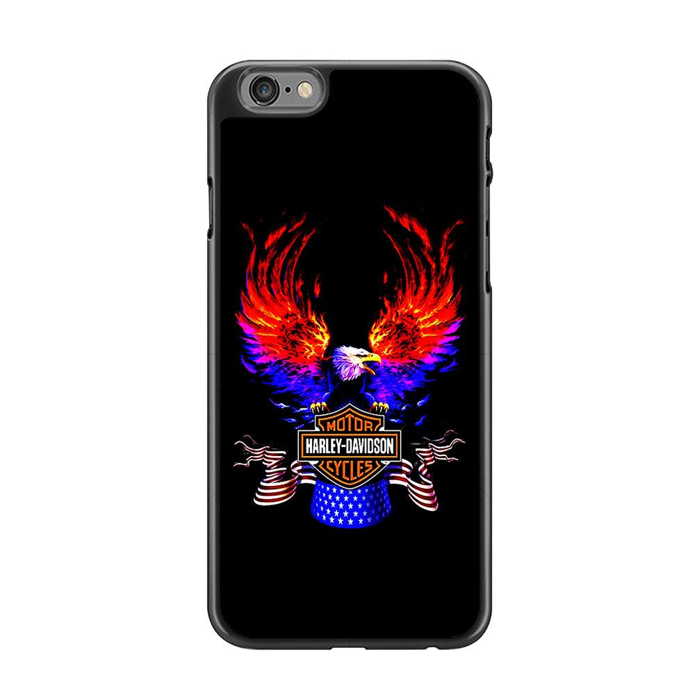 Harley Eagle Fire iPhone 6 | 6s Case-Rubber / Black (2D Case)-Xtracase