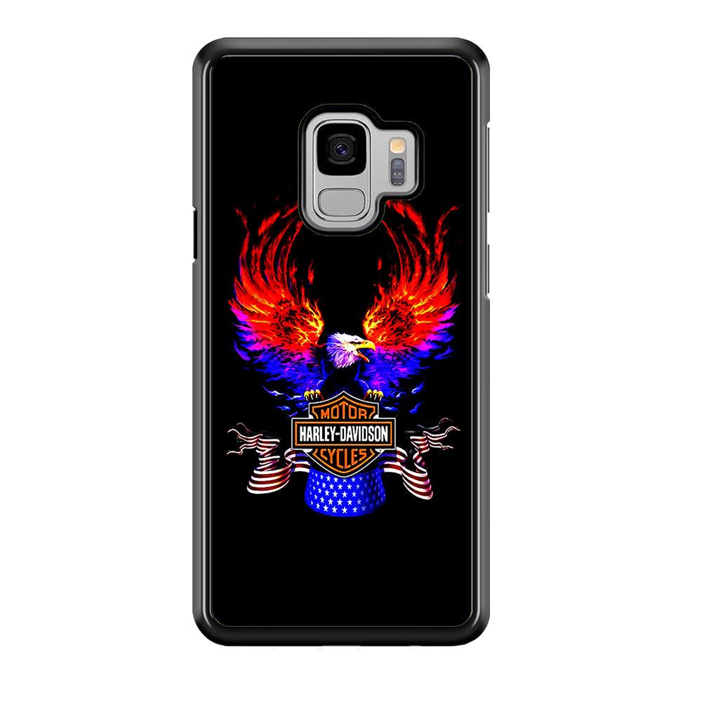 Harley Eagle Fire Samsung Galaxy S9 Case-Plastic / Full Wrap (3D Case)-Xtracase