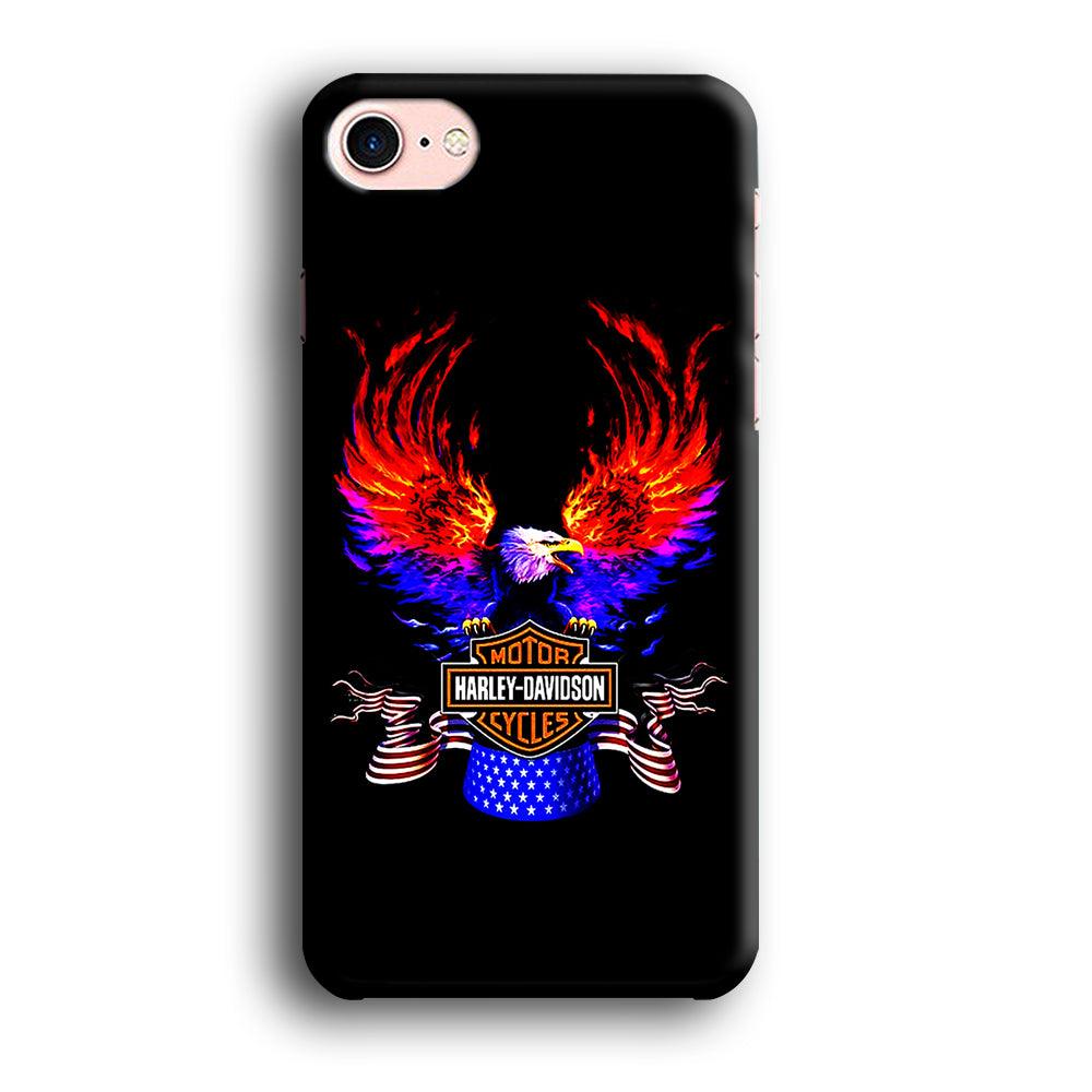 Harley Eagle Fire iPhone 7 Case-Plastic / Full Wrap (3D Case)-Xtracase