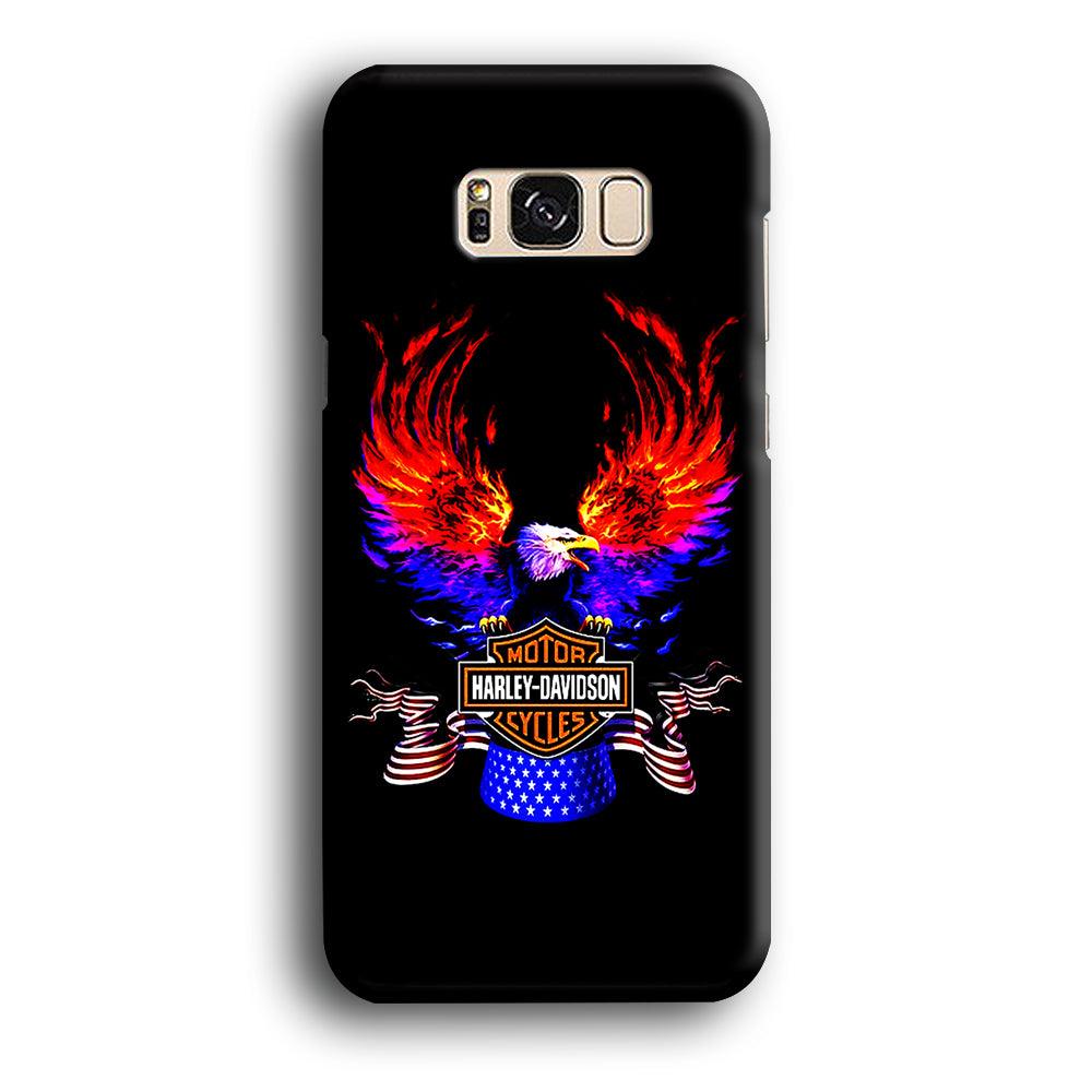 Harley Eagle Fire Samsung Galaxy S8 Case-Plastic / Full Wrap (3D Case)-Xtracase