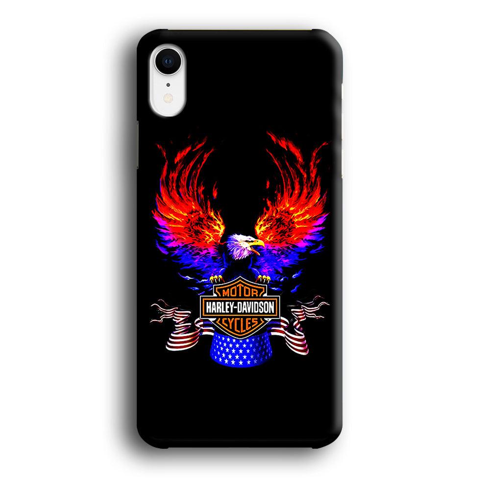 Harley Eagle Fire iPhone XR Case-Plastic / Full Wrap (3D Case)-Xtracase