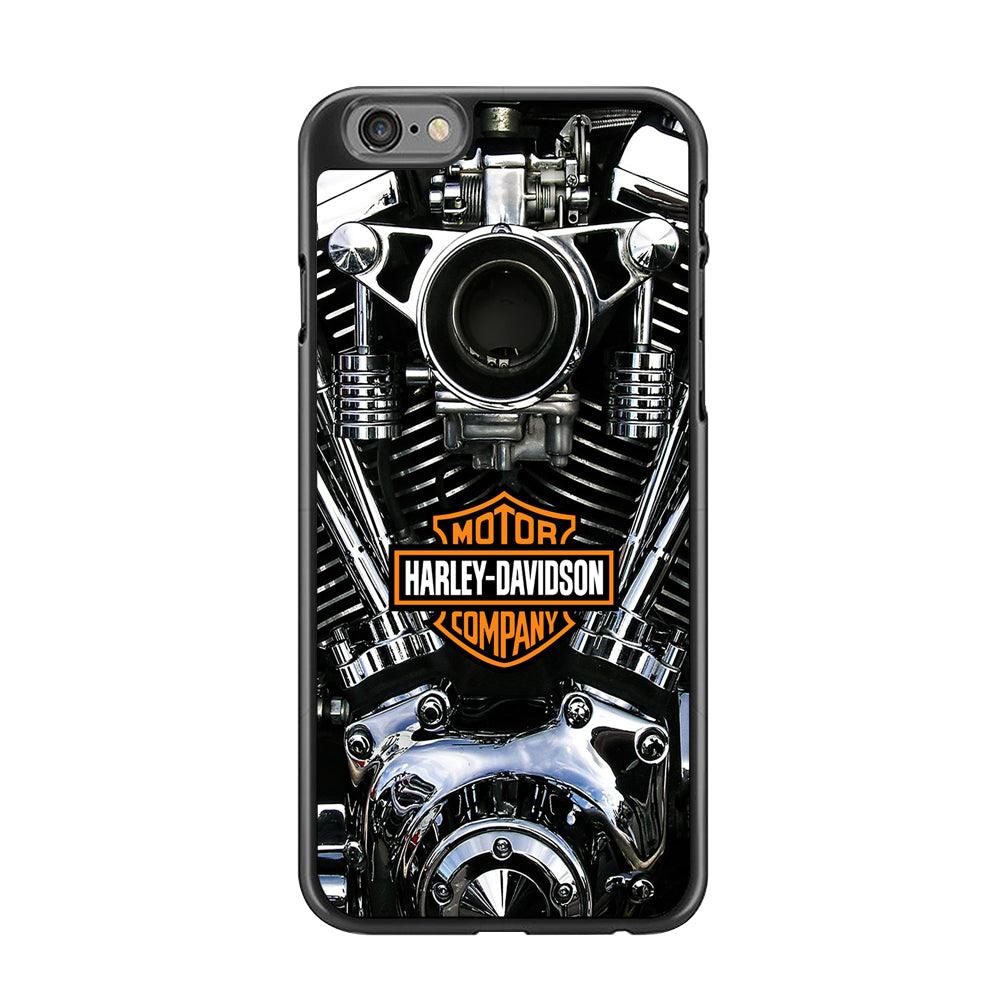 Harley Engine Motif iPhone 6 | 6s Case-Rubber / Black (2D Case)-Xtracase