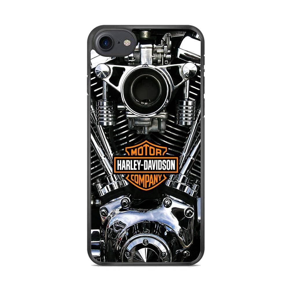 Harley Engine Motif iPhone 7 Case-Rubber / Black (2D Case)-Xtracase