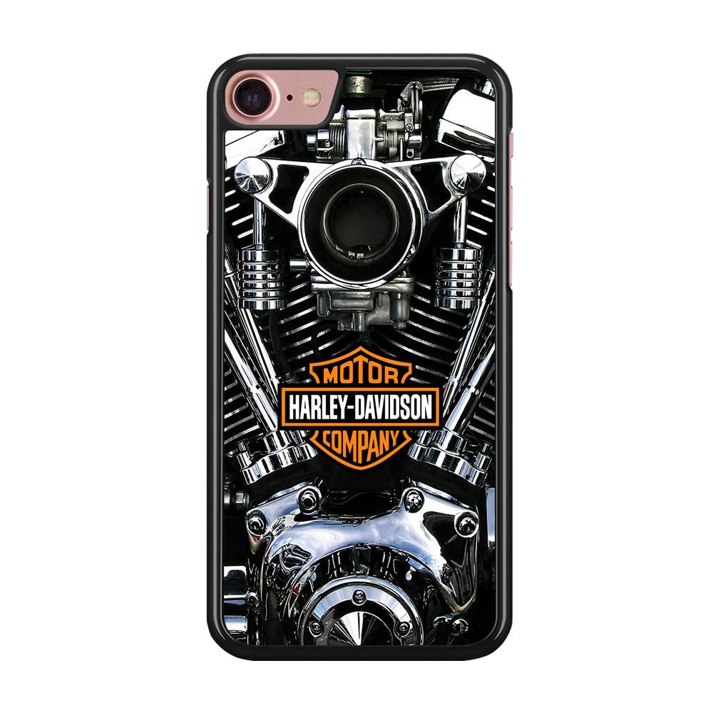 Harley Engine Motif iPhone SE 2020 Case-Rubber / Black (2D Case)-Xtracase