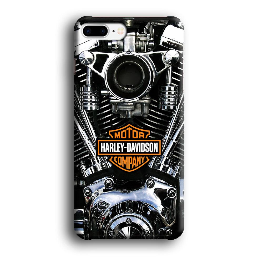 Harley Engine Motif iPhone 8 Plus Case-Plastic / Full Wrap (3D Case)-Xtracase