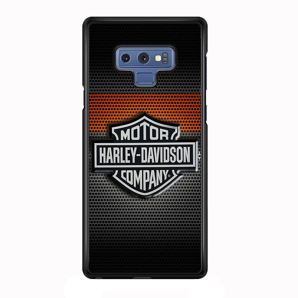 Harley Silver Motif Samsung Galaxy Note 9 Case-Rubber / White (2D Case)-Xtracase