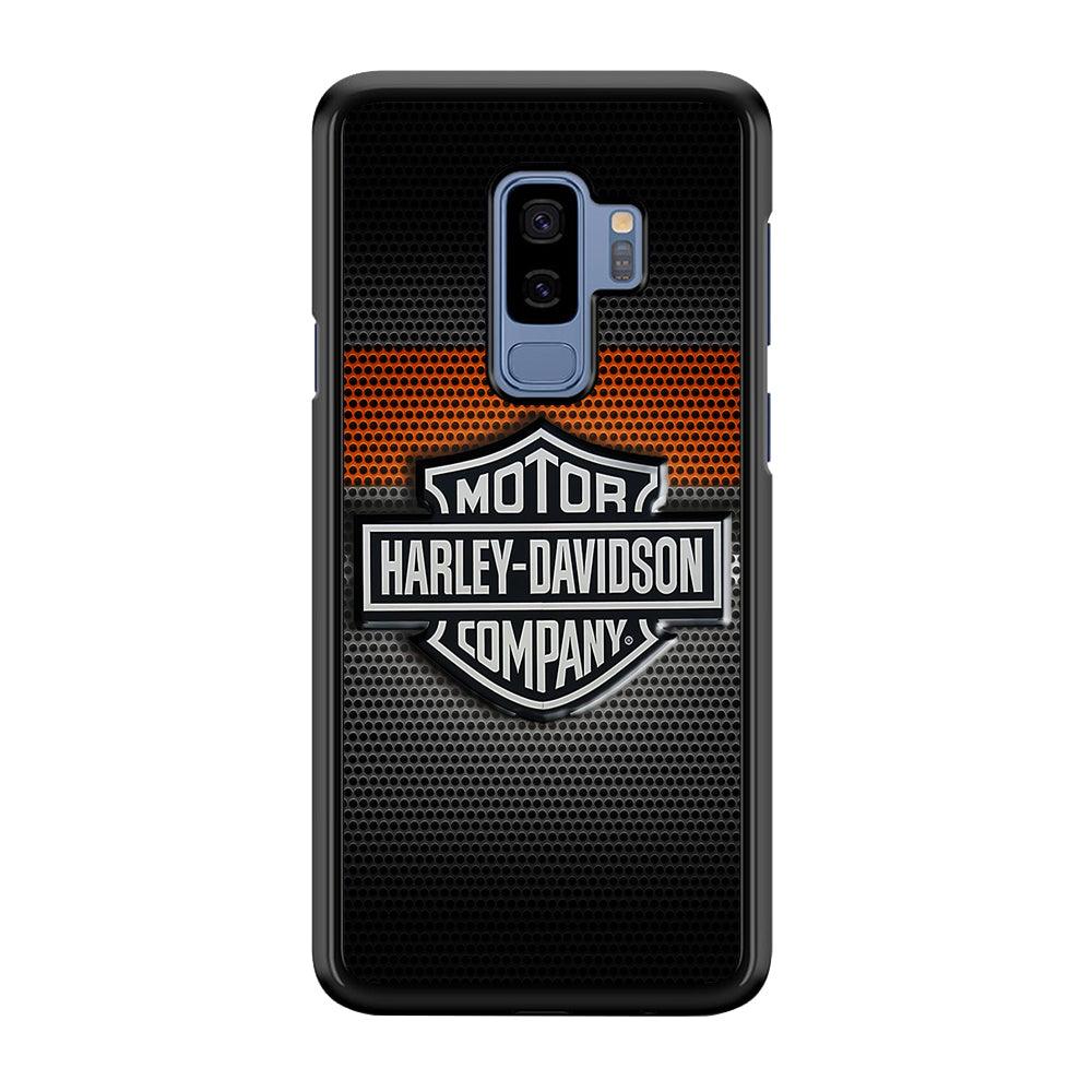 Harley Silver Motif Samsung Galaxy S9 Plus Case-Rubber / White (2D Case)-Xtracase