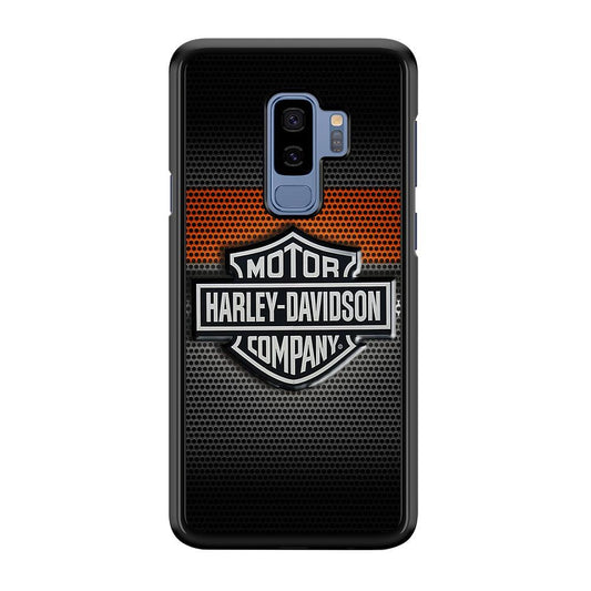 Harley Silver Motif Samsung Galaxy S9 Plus Case-Rubber / White (2D Case)-Xtracase