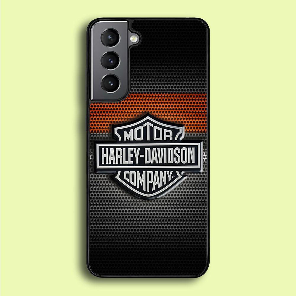 Harley Silver Motif Samsung Galaxy S21 Plus Case-Rubber / White (2D Case)-Xtracase