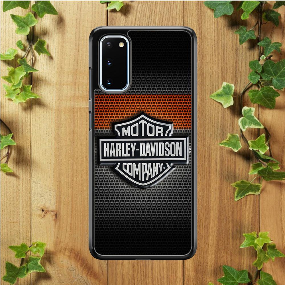 Harley Silver Motif Samsung Galaxy S20 Case-Rubber / White (2D Case)-Xtracase