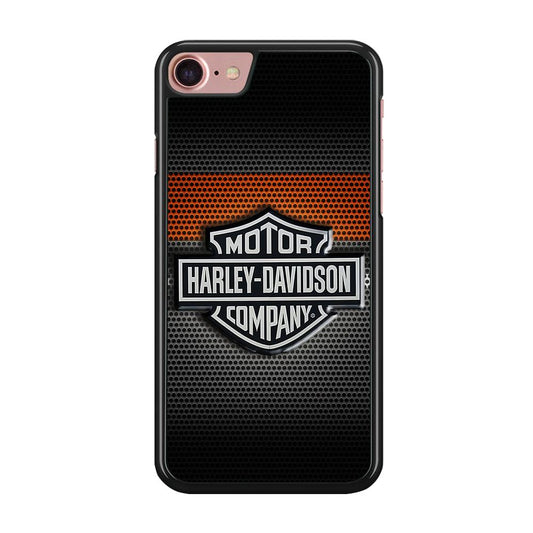 Harley Silver Motif iPhone SE 2020 Case-Rubber / Black (2D Case)-Xtracase