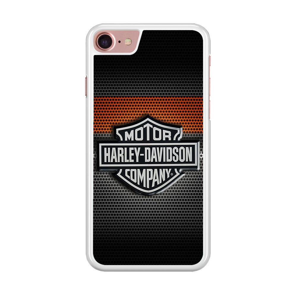 Harley Silver Motif iPhone SE 2020 Case-Rubber / White (2D Case)-Xtracase