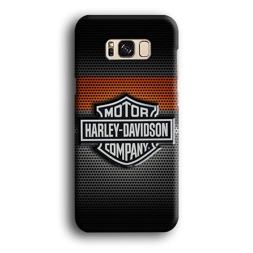 Harley Silver Motif Samsung Galaxy S8 Case-Plastic / Full Wrap (3D Case)-Xtracase