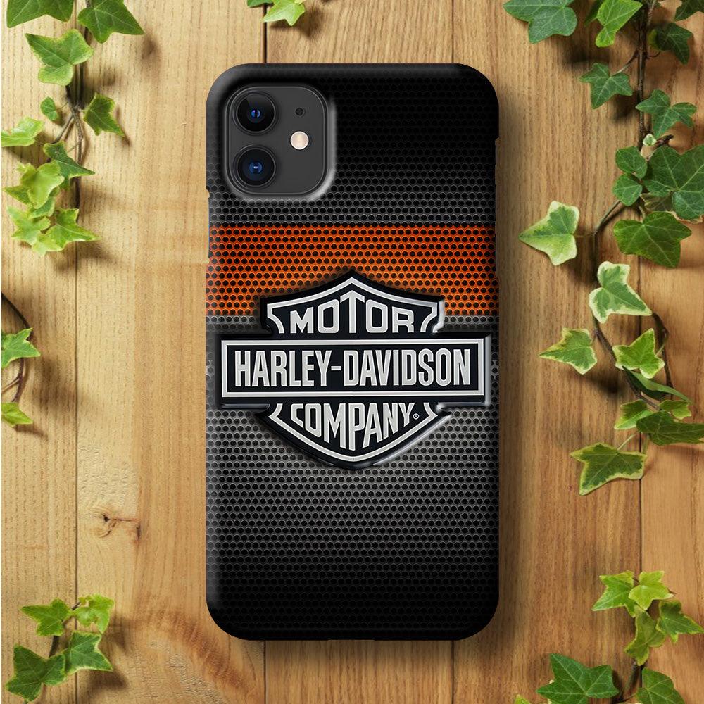 Harley Silver Motif iPhone 11 Case-Plastic / Full Wrap (3D Case)-Xtracase