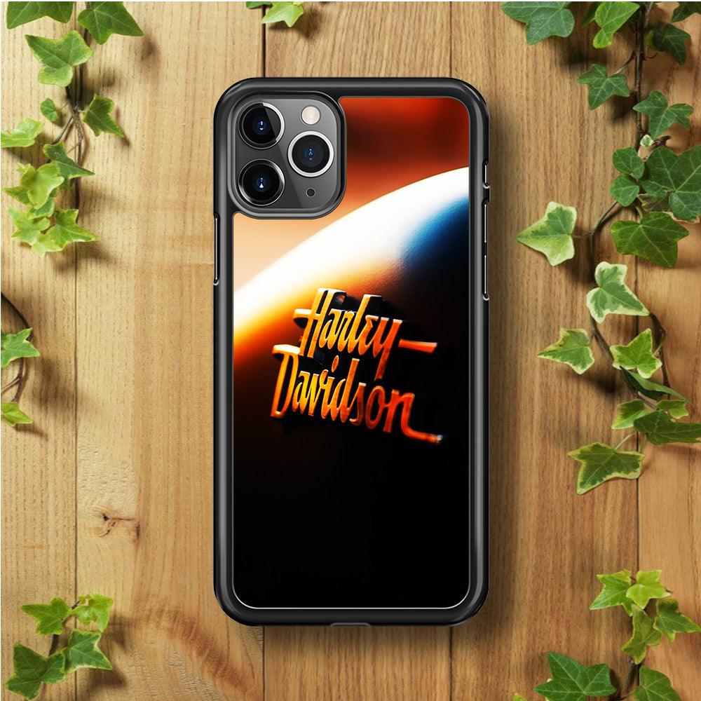 Harley Sunset Motif iPhone 11 Pro Max Case-Rubber / Black (2D Case)-Xtracase