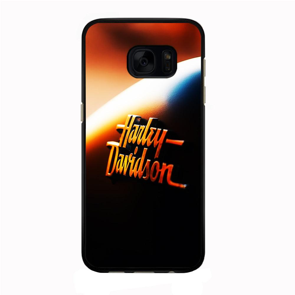 Harley Sunset Motif Samsung Galaxy S7 Edge Case-Rubber / Black (2D Case)-Xtracase