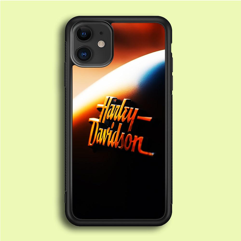 Harley Sunset Motif iPhone 12 Mini Case-Rubber / Black (2D Case)-Xtracase