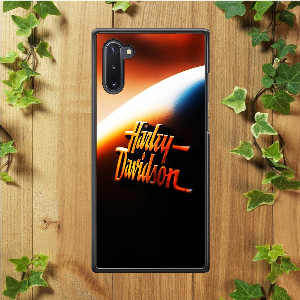 Harley Sunset Motif Samsung Galaxy Note 10 Case-Rubber / Black (2D Case)-Xtracase