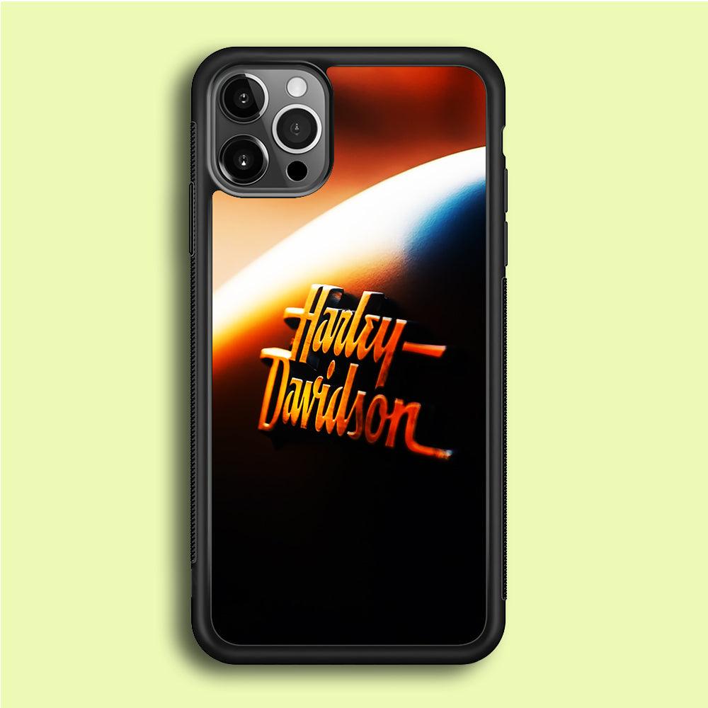 Harley Sunset Motif iPhone 12 Pro Case-Rubber / Black (2D Case)-Xtracase