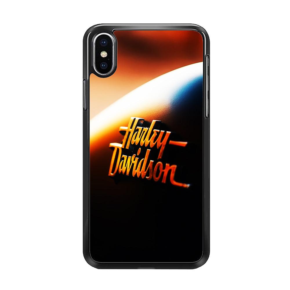 Harley Sunset Motif iPhone Xs Max Case-Rubber / Black (2D Case)-Xtracase