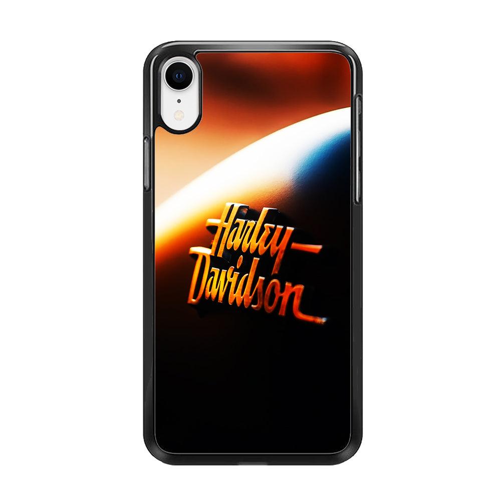 Harley Sunset Motif iPhone XR Case-Rubber / Black (2D Case)-Xtracase