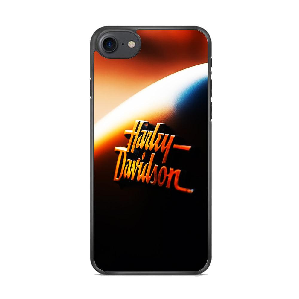Harley Sunset Motif iPhone 7 Case-Rubber / Black (2D Case)-Xtracase