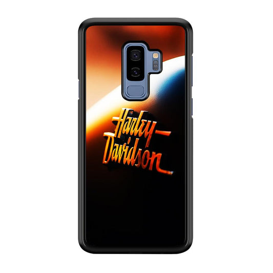 Harley Sunset Motif Samsung Galaxy S9 Plus Case-Rubber / Black (2D Case)-Xtracase