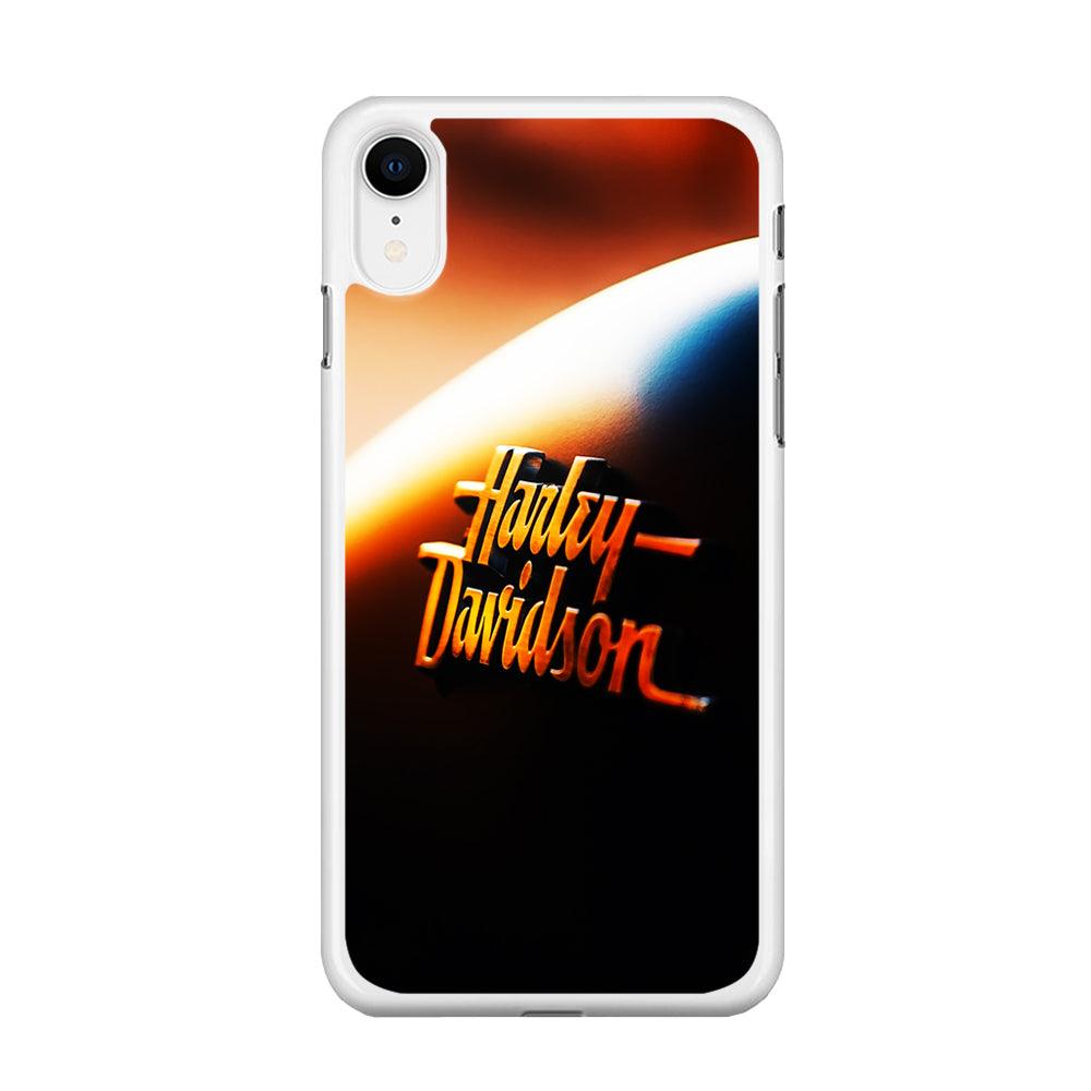 Harley Sunset Motif iPhone XR Case-Rubber / White (2D Case)-Xtracase