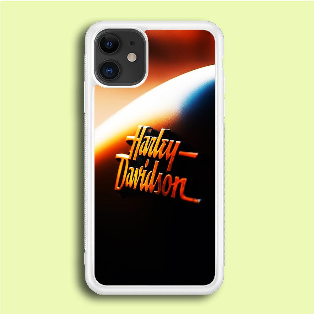 Harley Sunset Motif iPhone 12 Mini Case-Rubber / White (2D Case)-Xtracase
