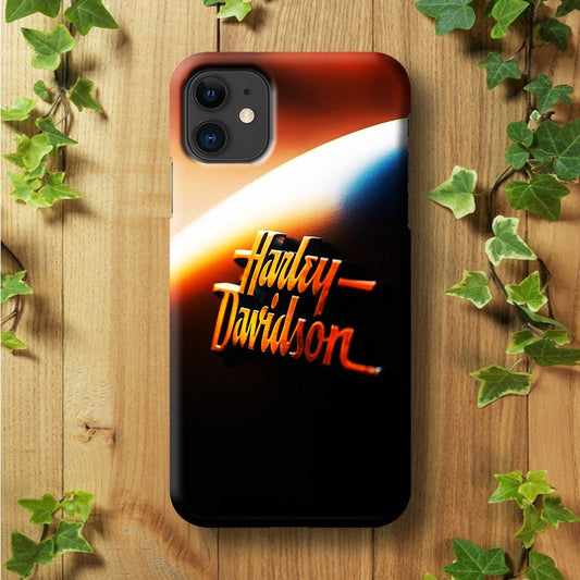 Harley Sunset Motif iPhone 11 Case-Plastic / Full Wrap (3D Case)-Xtracase