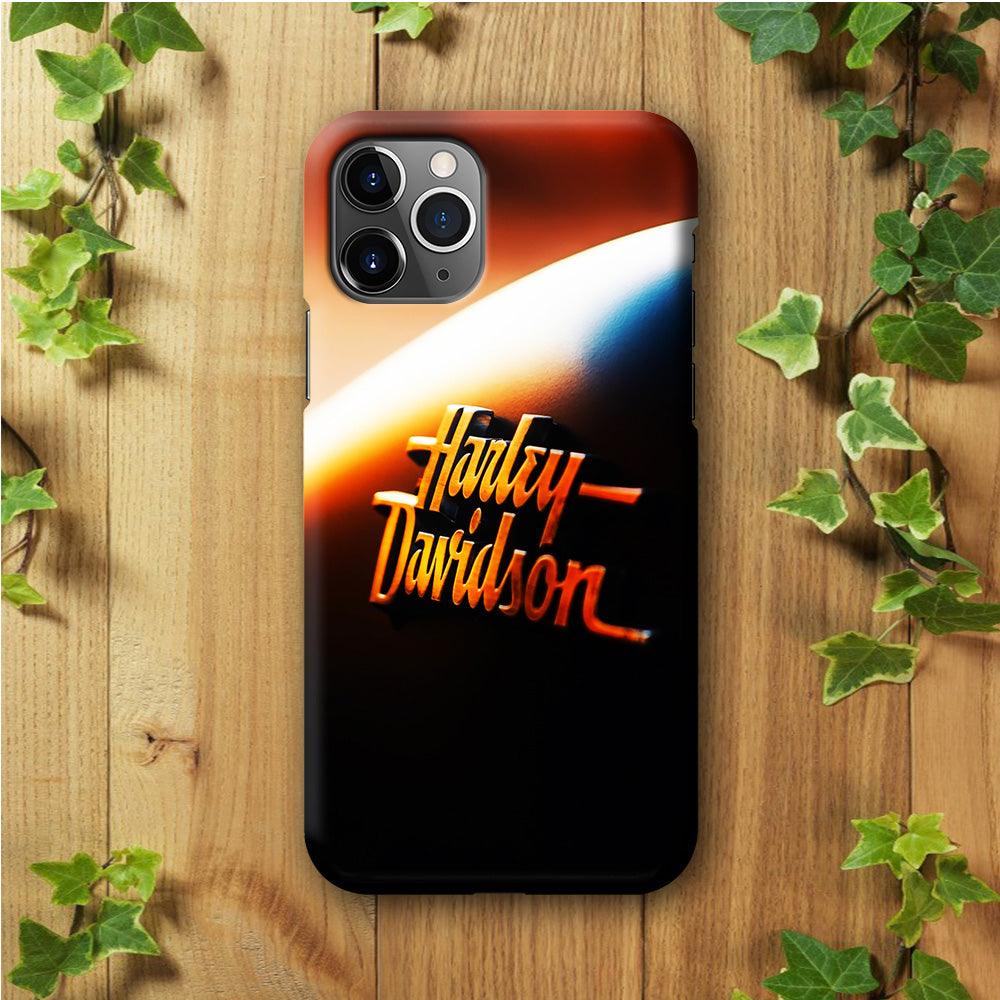 Harley Sunset Motif iPhone 11 Pro Max Case-Plastic / Full Wrap (3D Case)-Xtracase
