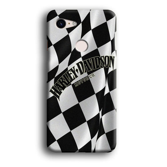 Harley Davidson Black White Flag Google Pixel 3 3D Case-Xtracase