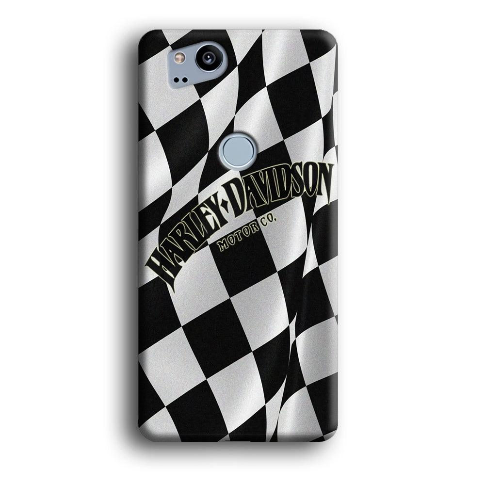Harley Davidson Black White Flag Google Pixel 2 3D Case-Xtracase