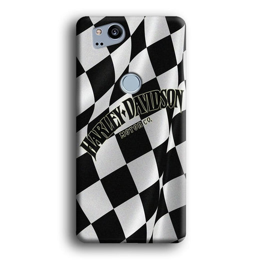 Harley Davidson Black White Flag Google Pixel 2 3D Case-Xtracase