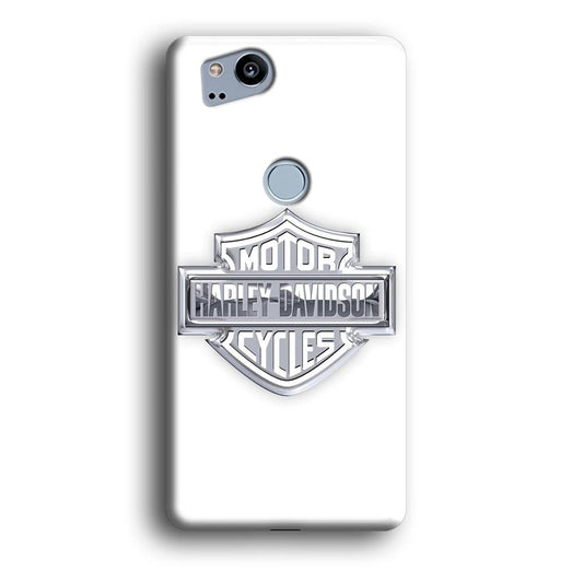 Harley Davidson Logo Silver Google Pixel 2 3D Case-Xtracase