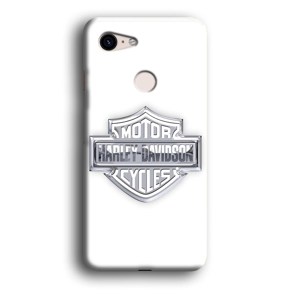 Harley Davidson Logo Silver Google Pixel 3 XL 3D Case-Xtracase