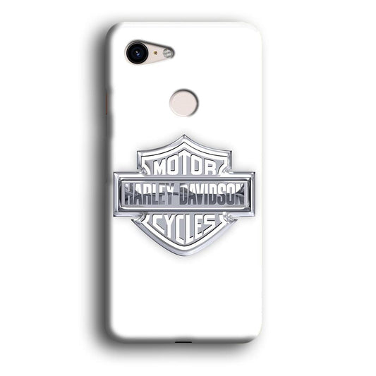 Harley Davidson Logo Silver Google Pixel 3 3D Case-Xtracase