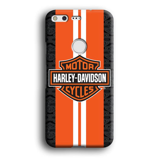 Harley Davidson White Striped Orange Google Pixel XL 3D Case-Xtracase