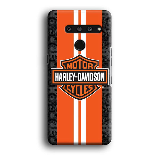 Harley Davidson White Striped Orange LG V50 3D Case-Xtracase