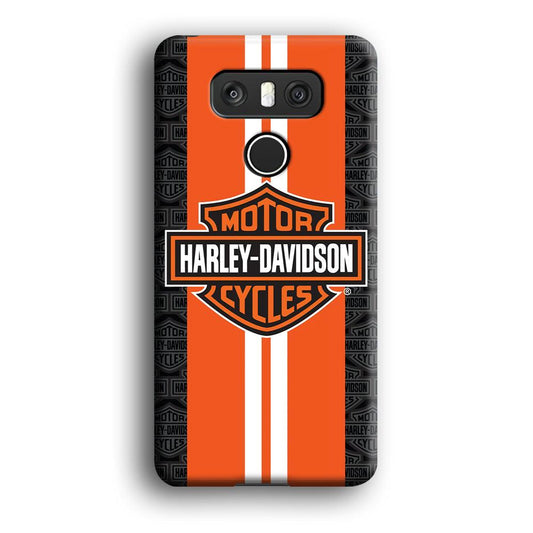 Harley Davidson White Striped Orange LG G6 3D Case-Xtracase