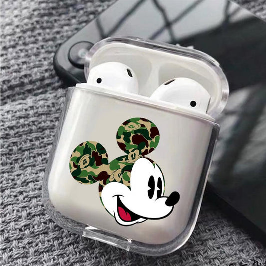 Head Mickey Mouse Camo Protective Clear Case Cover For Apple Airpods-Xtracase
